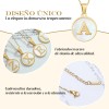 Collar Dije Letras Iniciales Acero Inoxidable Doradas Mujer