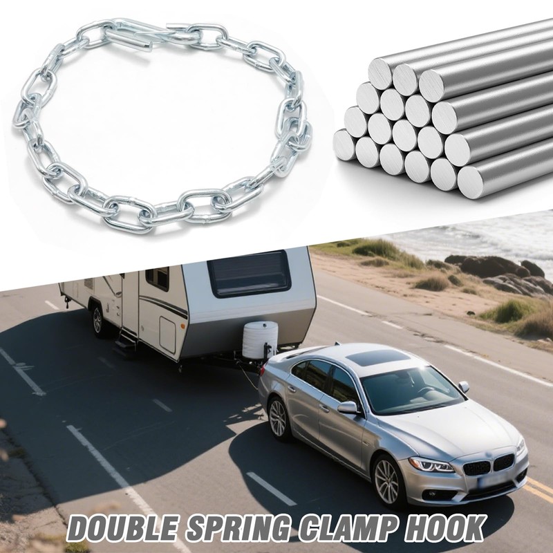 Ollanoos 70cm Trailer Safety Chain, Heavy Duty 3500lbs Safety Chains