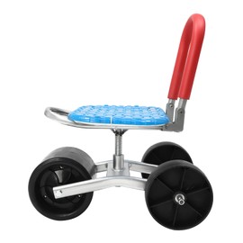 DDBESSIC Garden Stool with Wheels, Garden Cart Rolling Scooter with Wheels 360° Rotation Adjustable Height Rolling Garden Work Seat Lawn Yard Patio Stable Workseat Sturdy Cart