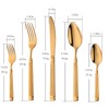 Buyer Star Stainless Steel Gold Silverware Set, 20 Piece Utensil