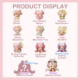 BEEMAI Moni cat Kitten Office Series Blind Box 8-Box Set (Contains 8 Figures No Repeat), Cute Figures Collectibles