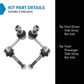 TRQ Front Sway Bar Stabilizer Link Set Driver & Passenger Side Compatible with 2016 Lexus IS200t 2014-2015 IS250 2014-2016 IS350