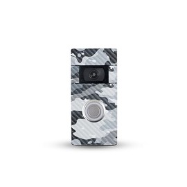 MightySkins Carbon Fiber Skin Compatible with Ring Video Doorbell (2nd Generation) - Gray Camouflage | Protective, Durable Textured Carbon Fiber Finish | Easy to Apply