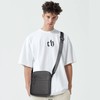 Lemuvlt Small Messenger Bag for Men PU Waterproof Crossbody Bag
