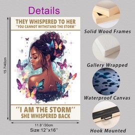 Ypxzzj Framed Inspirational Motivational Canvas Wall Art,Gifts for Women Girl,Boho Serenity Prayer Wall Art for Living Room Office Ready To Hang (12x16 Inch)