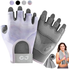 EDECOR Guantes Deportivos, Guantes de Gym con Muñequeras, Transpirables Antideslizantes para Hombre y Mujer con Toalla, para Entrenamiento y Fitness