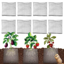 Oungy 8 Pack Root Guard 3 Gallon Gopher and Vole Wire Speed Baskets Plant Root Protector Stainless Steel Wire Baskets Anti Gopher Baskets for Plant Root Protection