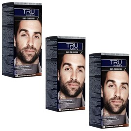 Tru Men Beard Colouration Dye 60 - Natural Brown (Pack of 3) 30 ml