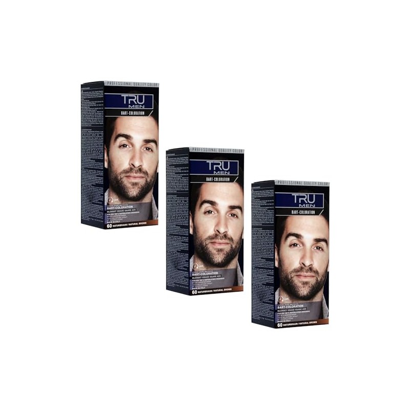 Tru Men Beard Colouration Dye 60 - Natural Brown (Pack