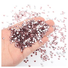 Feifei’S Bow 1440 Pieces Flat Back Gems Round Crystal Rhinestones SS12 3.0mm Diamante Rhinestones Crafts Nail Face Art Clothes Shoes Bags DIY (Light Purple)