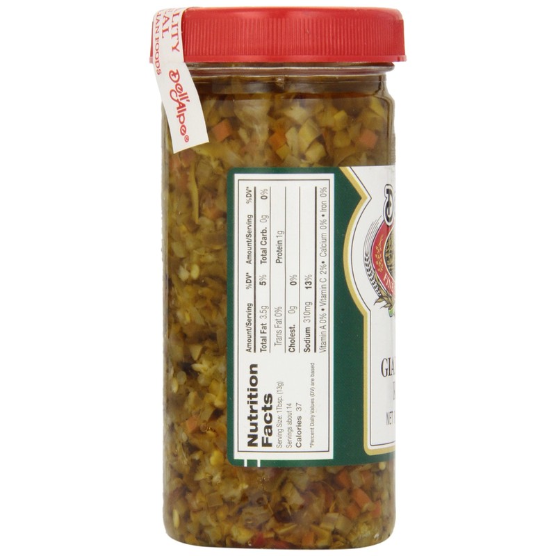 Dell Alpe, Giardinera Relish Hot, 8 oz