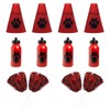 Anderson's Exclusive Red and Black Paw Pride Shaker Pom Poms