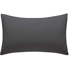 R&Z Plain Dyed Luxury Polycotton Housewife New 2 x Pillow Cases (Charcoal)