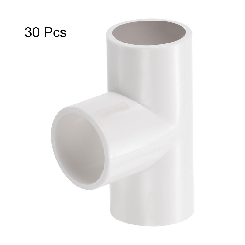 QUARKZMAN PVC Pipe Connector T-shaped Coupling Connection Pipe White 16mm