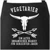 MoonWorks BBQ Apron for Men with Saying Fleisch ist mein