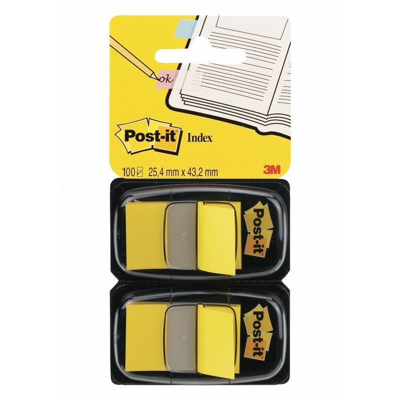 Post-it 680-Y2EU Index Flags - Dual Pack 25mm - Yellow