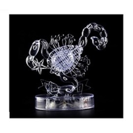 3D 3D Puzzle Zodiac Sign, Scorpio, Birthday Gift, Illuminated Included, Beautiful Illumination, Great Gift for Girlfriend, Boyfriend, Children, Family, Friends, or Acquaintances, Perfect for Interior