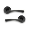 Infinity Decor Pair of Twisted Lever Latch Door Handles on