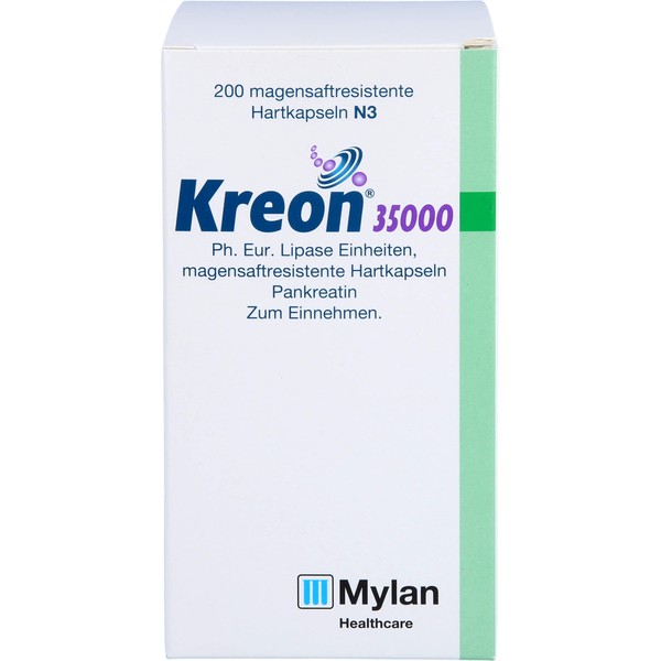 Kreon 35 000 Ph.Eur. Lipase Einheiten, Kapseln bei exokrinen Pankreainsuffizienz, 200 St. Kapseln
