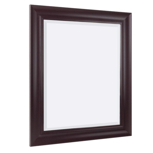 Head West Espresso Rectangular Framed Wall Vanity Mirror - 28.5" x 34.5"