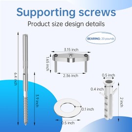 duoduolaili Floating Shelf Hidden Support Brackets (6pcs) and Installation Aid Steel Hardware - with Drill Guide, Floating Wood Shelf Hidden Brackets - Premium Thin Shelf Hidden Support