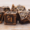 SIQUK 7 Pezzi Dadi Metallo D&D Dadi Poliedrici D20 D12