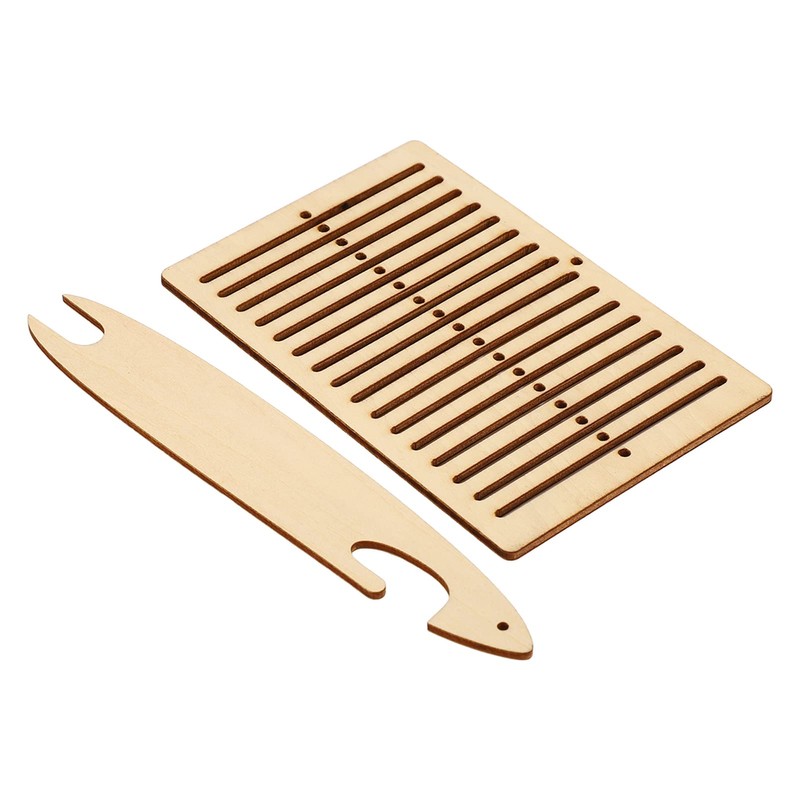 2Pcs Belt Weaving Kit, Handmade Poplar Loom Tools for Bracelet