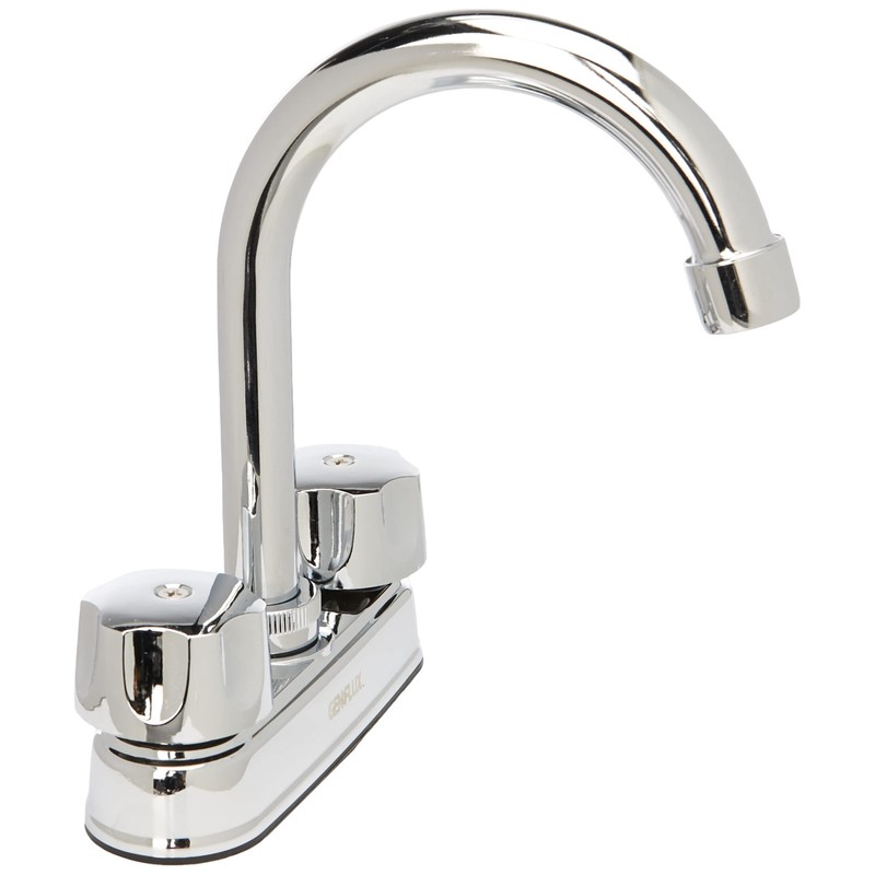 Genflux MZLA130PLCB Mezcladora Plastico para Lavabo, 4"