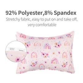 LVABABY Stretchy Pillow Cover Soft and Comfortable Maternity Breastfeeding Newborn Infant Feeding Cushion Travel Pillow Cover Baby 2 Pack Gift 2TPE05-CA