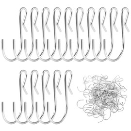 Haisheng 50PCS S Hooks S Hooks Heavy Duty Small Multi-Purpose Hooks Metal Hanging Hooks for Kitchen Bedroom Bathroom Office(Silver)