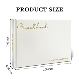 GroomBrideGifts Wedding Guest Book, Polaroid Guest Book for Wedding Photo Guestbook(B-Cream)