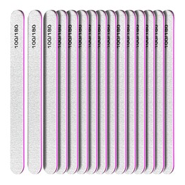15 Pcs Nail Files Double Sided Straight Edge Emery Board for Professional Grooming-100/180 Grit Nail Styling Tools Buffers Nail Buffer Block Manicure Kit for Natural Artificial Nails in Salon Home Use