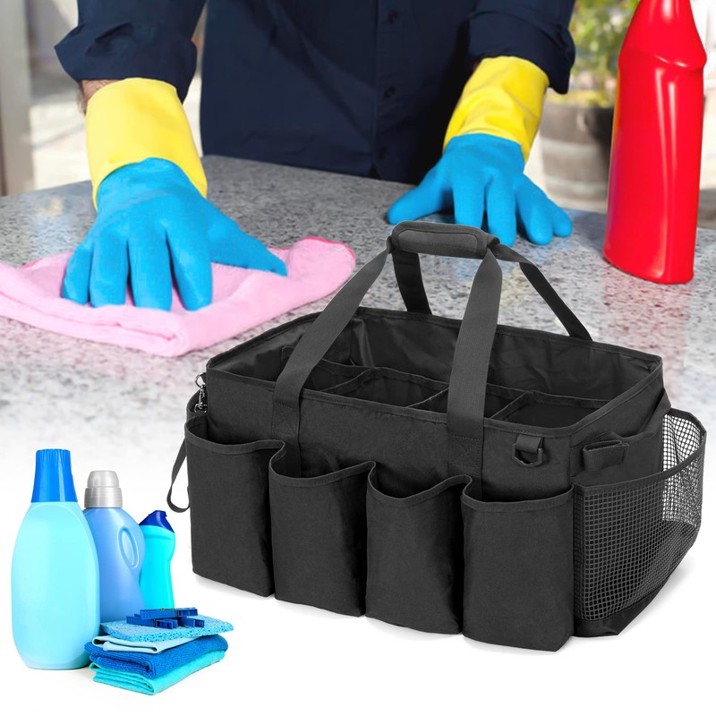 HODRANT Extra-Large Cleaning Caddy, Organizer with Handles for Cleaning Tools