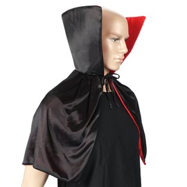 Coolchange Reversible Adult Vampire Cape with Stand Up Collar