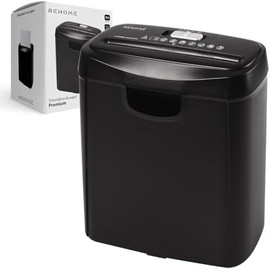 Trituradora de Papel - Máquina Destructor de Documentos con 4 cuchillas afiladas - Máquina de corte cruzado - Fácil de utilizar - Ideal para casa o