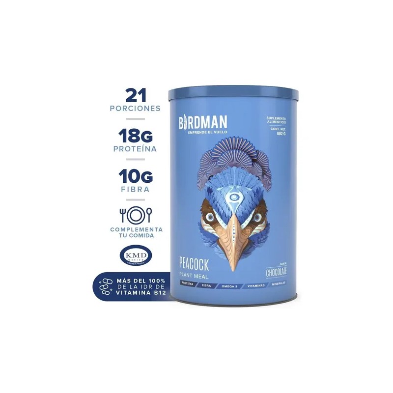 Suplemento Birdman Vegetal Peacock Organic Meal 882gr Choco