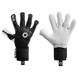 Elite Sports Revolution X Goalkeeper Gloves - Exceptional Grip with Ultra GTech Pro Latex, Moisture-Absorbing Fabric for Comfort, Flash X Cut Palm Design (Combi Black, 9)