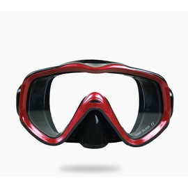 ScubaMax Encore Single Window Mask (Metallic Red/Black Silicone)