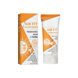 Air Fit Sunscreen SPF 50 PA++++ (2 Pack) – Lightweight Face & Body Sunblock with Hyaluronic Acid + PDRN, Non-Greasy, For Daily Outdoor Use, 1.69 fl oz Each (1)