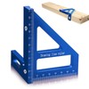 3D Woodworking Square Protractor,Triangle Ruler Scriber,45/90 Degree Carpenter Square Aluminum