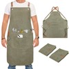 SAN LIKE Woodworking Apron for Men Chef Aprons for Men