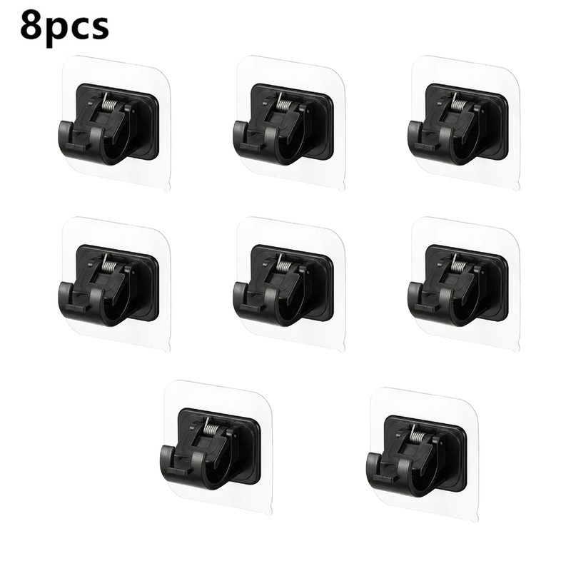 Self Adhesive Curtain Rod Holder Clips for Wall Mounting –