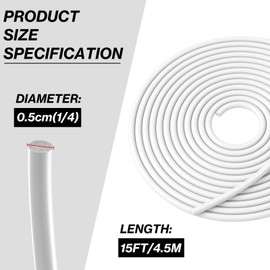 1/4 * 15FT White Backer Rod Filler Weather Strip Seal Saver Concrete Expansion Joint for Gaps and Joints
