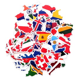 Aufkleber Nationalflaggen Länder Landkarte Aufkleber Reise Vinyl Laptop Gepäck Koffer Wasserflasche Autoflaggen Autoaufkleber Deutschland Flagge