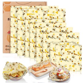 Tonsooze Beeswax Cloths Set, Food Wax Paper, Reusable Beeswax Wraps, Zero Waste Oilcloths, Plastic-free Alternative for Natural Food Storage, Cheese