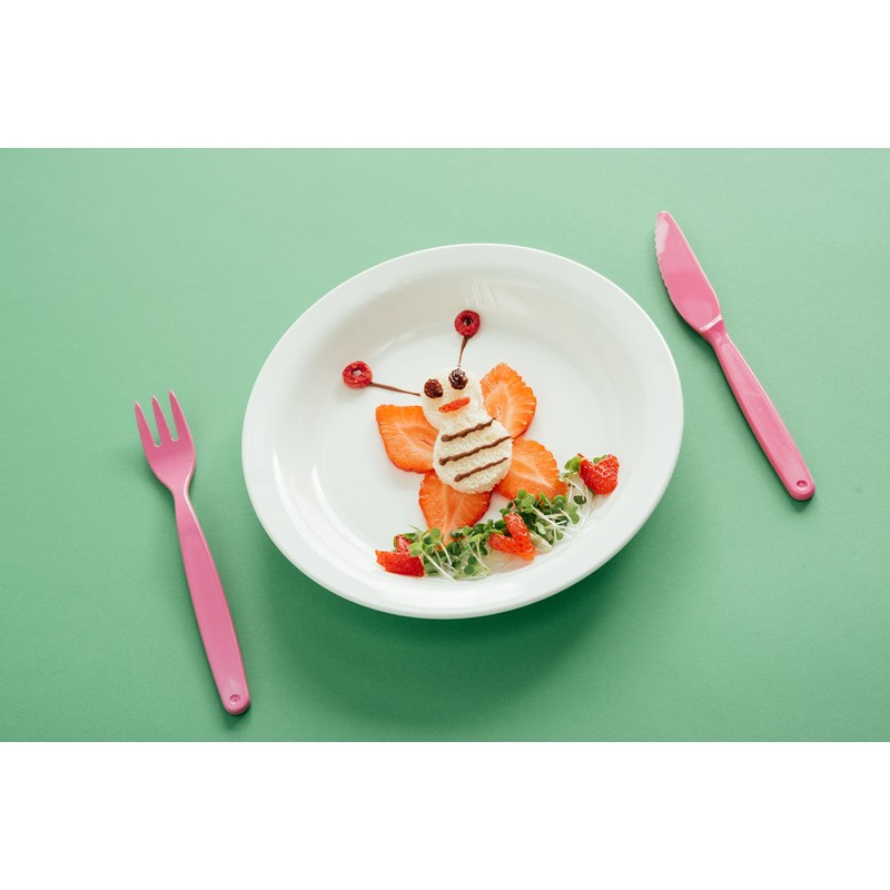 Harfield Small Polycarbonate Plastic Cutlery Set 17cm Purple (x4 Sets)