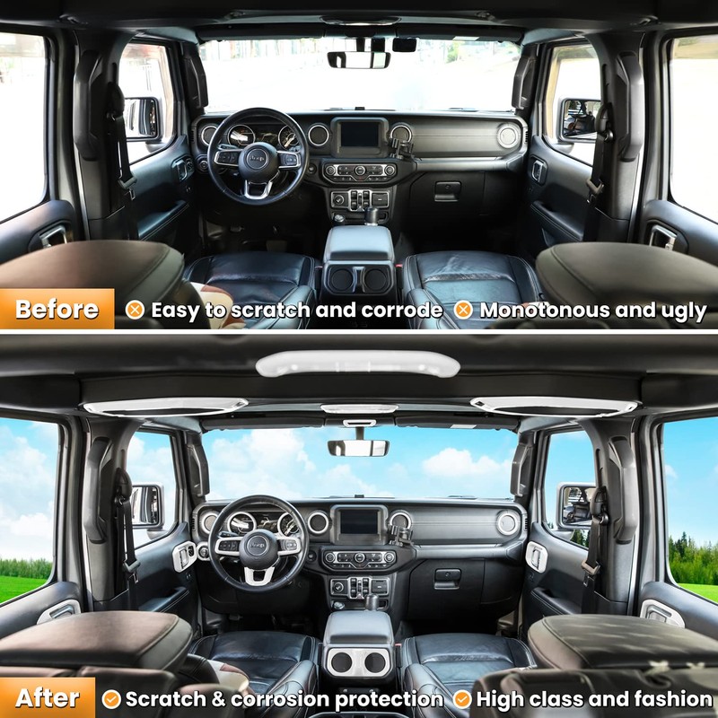 23PCS Full Set Interior Decoration Trim Kit for Jeep Wrangler