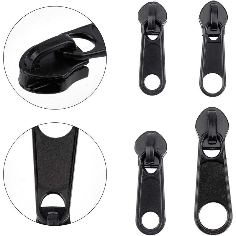8Pcs Zipper Pull Replacement Set - Durable Zinc Alloy Zips