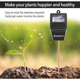 Soil Moisture Meter, Plant Moisture Meter Indoor & Outdoor, Hygrometer Moisture Sensor Soil Tester Plant Water Meter for Potted Plants Garden, No Battery Needed (Black)