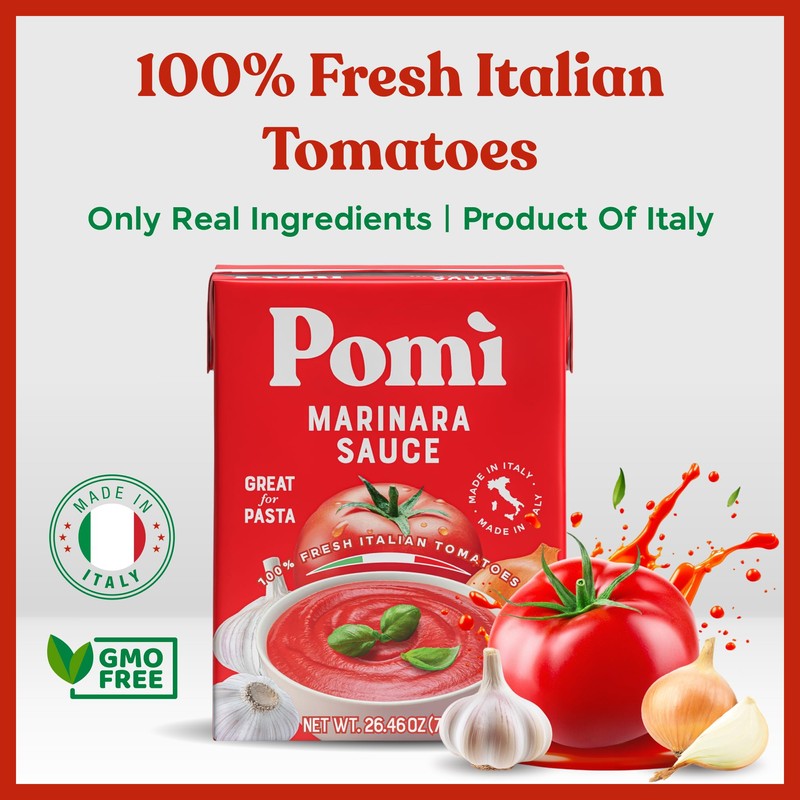 Pomì Marinara Sauce 26.46oz (Pack of 12) - Made in
